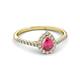 2 - Arella Desire Pear Cut Pink Tourmaline and Diamond Halo Engagement Ring 