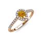 3 - Arella Desire Pear Cut Citrine and Diamond Halo Engagement Ring 