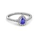 2 - Arella Desire Pear Cut Tanzanite and Diamond Halo Engagement Ring 