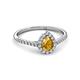 2 - Arella Desire Pear Cut Citrine and Diamond Halo Engagement Ring 