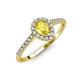 3 - Arella Desire Pear Cut Yellow Sapphire and Diamond Halo Engagement Ring 