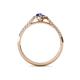 4 - Alba Desire Pear Cut Tanzanite and Diamond Halo Engagement Ring 