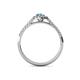 4 - Alba Desire Pear Cut Aquamarine and Diamond Halo Engagement Ring 