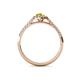 4 - Alba Desire Pear Cut Yellow Sapphire and Diamond Halo Engagement Ring 