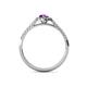 4 - Alba Desire Pear Cut Amethyst and Diamond Halo Engagement Ring 