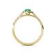4 - Alba Desire Pear Cut Emerald and Diamond Halo Engagement Ring 