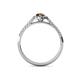 4 - Alba Desire Pear Cut Smoky Quartz and Diamond Halo Engagement Ring 