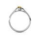 4 - Alba Desire Pear Cut Citrine and Diamond Halo Engagement Ring 