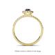 4 - Amaya Desire Oval Cut Iolite and Diamond Halo Engagement Ring 