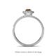 4 - Amaya Desire Oval Cut Smoky Quartz and Diamond Halo Engagement Ring 