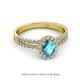 2 - Amaya Desire Oval Cut London Blue Topaz and Diamond Halo Engagement Ring 