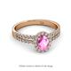 2 - Amaya Desire Oval Cut Pink Sapphire and Diamond Halo Engagement Ring 