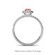 4 - Amaya Desire Oval Cut Pink Tourmaline and Diamond Halo Engagement Ring 
