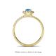 4 - Amaya Desire Oval Cut Blue Topaz and Diamond Halo Engagement Ring 