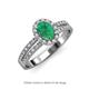 3 - Amaya Desire Oval Cut Emerald and Diamond Halo Engagement Ring 