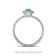 4 - Amaya Desire Oval Cut London Blue Topaz and Diamond Halo Engagement Ring 
