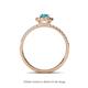 4 - Amaya Desire Oval Cut London Blue Topaz and Diamond Halo Engagement Ring 