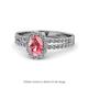 1 - Amaya Desire Oval Cut Pink Tourmaline and Diamond Halo Engagement Ring 
