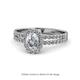 1 - Amaya Desire Oval Cut Diamond Halo Engagement Ring 