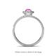 4 - Amaya Desire Oval Cut Pink Sapphire and Diamond Halo Engagement Ring 
