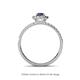 4 - Amaya Desire Oval Cut Iolite and Diamond Halo Engagement Ring 