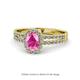 Amaya Desire Oval Cut Pink Sapphire and Diamond Halo Engagement Ring 