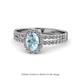 1 - Amaya Desire Oval Cut Aquamarine and Diamond Halo Engagement Ring 