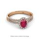 2 - Amaya Desire Oval Cut Ruby and Diamond Halo Engagement Ring 