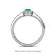 4 - Verna Desire Oval Cut Emerald and Diamond Halo Engagement Ring 