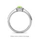 4 - Verna Desire Oval Cut Peridot and Diamond Halo Engagement Ring 