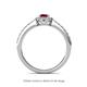 4 - Verna Desire Oval Cut Ruby and Diamond Halo Engagement Ring 