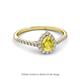 2 - Arella Desire Pear Cut Yellow Sapphire and Diamond Halo Engagement Ring 
