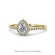 1 - Arella Desire Pear Cut Diamond Halo Engagement Ring 