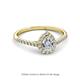 2 - Arella Desire Pear Cut Diamond Halo Engagement Ring 