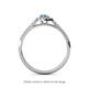 4 - Arella Desire Pear Cut Aquamarine and Diamond Halo Engagement Ring 