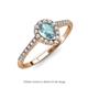 3 - Arella Desire Pear Cut Aquamarine and Diamond Halo Engagement Ring 