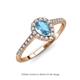 3 - Arella Desire Pear Cut Blue Topaz and Diamond Halo Engagement Ring 