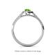 4 - Arella Desire Pear Cut Peridot and Diamond Halo Engagement Ring 