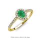 3 - Arella Desire Pear Cut Emerald and Diamond Halo Engagement Ring 