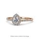 Arella Desire Pear Cut Diamond Halo Engagement Ring 