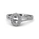 1 - Raisa Desire Semi Mount Halo Engagement Ring 