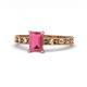 1 - Niah Classic 7x5 mm Emerald Shape Pink Tourmaline Solitaire Engagement Ring 
