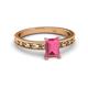 2 - Niah Classic 7x5 mm Emerald Shape Pink Tourmaline Solitaire Engagement Ring 