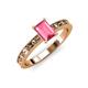 3 - Niah Classic 7x5 mm Emerald Shape Pink Tourmaline Solitaire Engagement Ring 