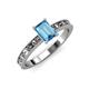 3 - Niah Classic 7x5 mm Emerald Shape Blue Topaz Solitaire Engagement Ring 