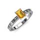 3 - Niah Classic 7x5 mm Emerald Shape Citrine Solitaire Engagement Ring 