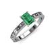 3 - Niah Classic 7x5 mm Emerald Shape Emerald Solitaire Engagement Ring 