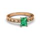 2 - Niah Classic 7x5 mm Emerald Shape Emerald Solitaire Engagement Ring 