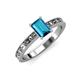 3 - Niah Classic 7x5 mm Emerald Shape London Blue Topaz Solitaire Engagement Ring 