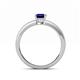 4 - Niah Classic 7x5 mm Emerald Shape Blue Sapphire Solitaire Engagement Ring 
